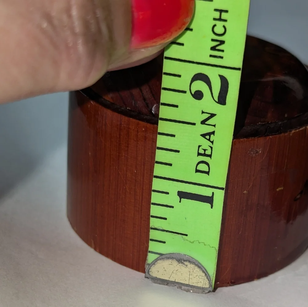 Set of two souvenir wood trinket boxes